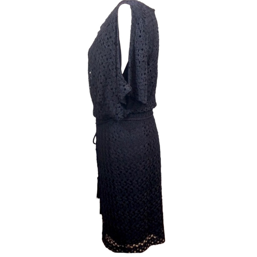 Jessica Howard Navy Blue Crochet Lace Dress Bateau Neckline Women’s Size 6 EUC - Picture 14 of 14